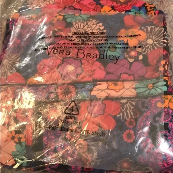 Vera Bradley Large Duffel Travel Bag Floral Fiesta - Picture 7 of 7